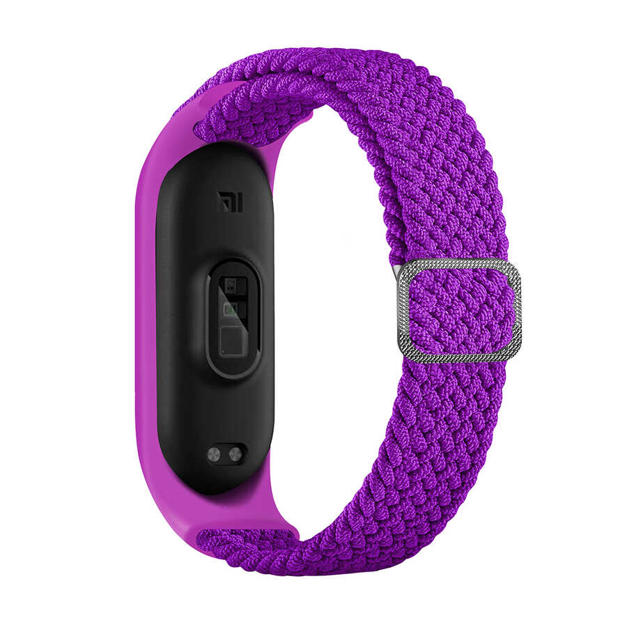 Xiaomi Uyumlu  Mi Band 6 KRD-49 Örgü Kordon-Pitaya