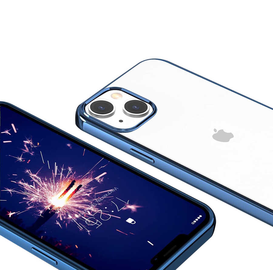 iPhone Uyumlu 13 Mini Kılıf Zore Pixel Kapak-Mavi