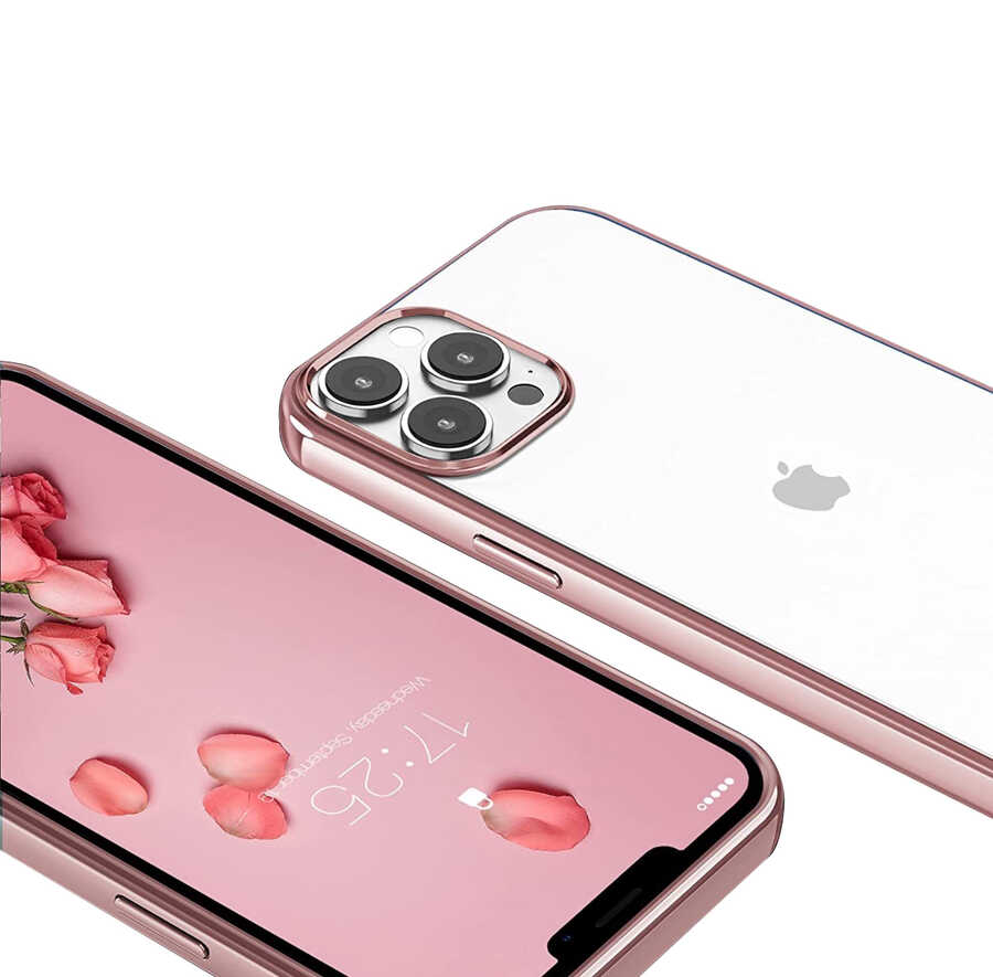 iPhone Uyumlu 13 Pro Max Kılıf Zore Pixel Kapak-Pembe