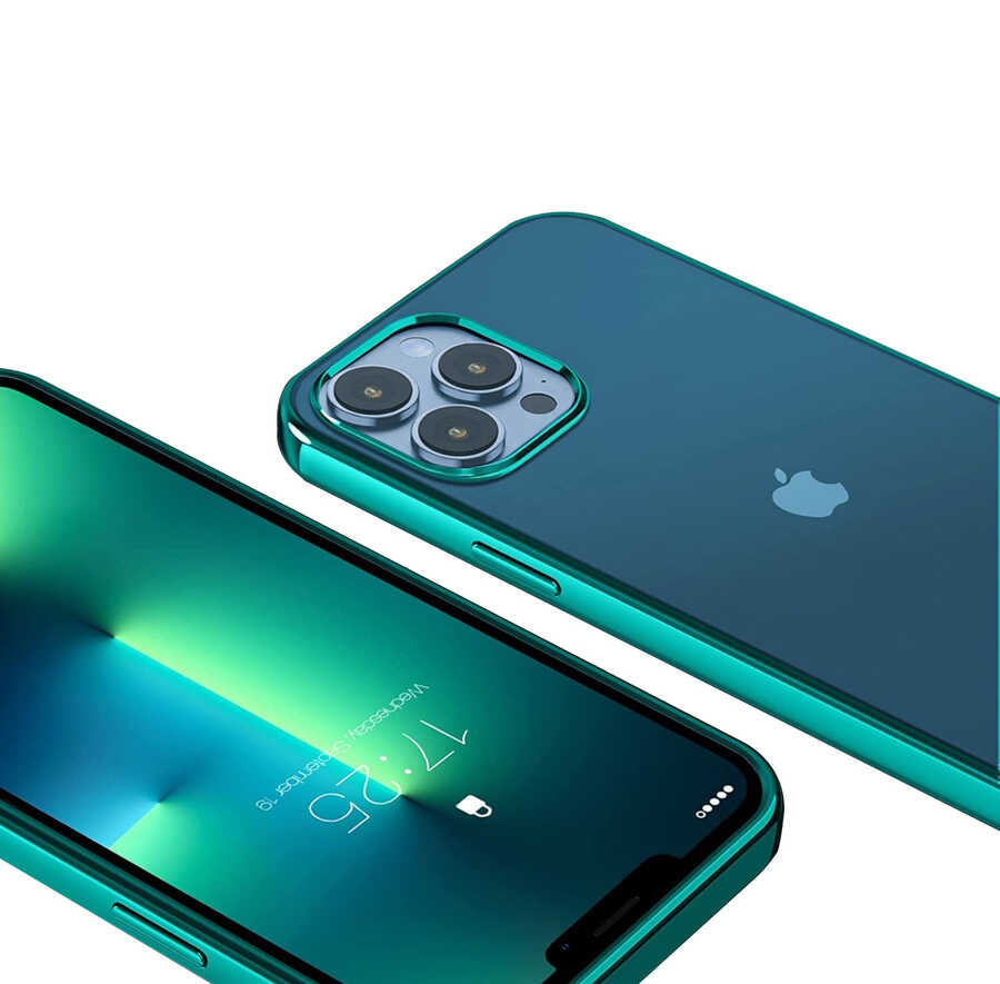 iPhone Uyumlu 13 Pro Max Kılıf Zore Pixel Kapak-Yeşil
