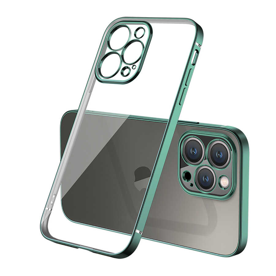 iPhone Uyumlu 13 Pro Max Kılıf Zore Gbox Kapak-Koyu yeşil