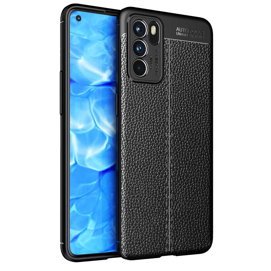 Oppo Reno 6 4G Kılıf Zore Niss Silikon Kapak-Siyah