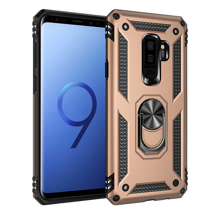Galaxy Uyumlu S9 Plus Kılıf Zore Vega Kapak-Gold