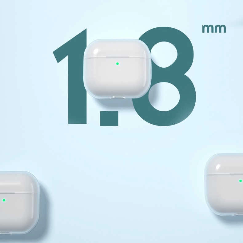 Airpods Uyumlu 3. Nesil Kılıf Şeffaf Sert Kristal Zore Airbag 14 Kılıf