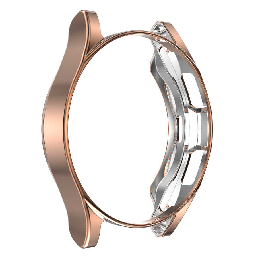Galaxy Uyumlu Watch 4 Classic 42mm Zore Watch Gard 02 Koruyucu Silikon-Rose gold