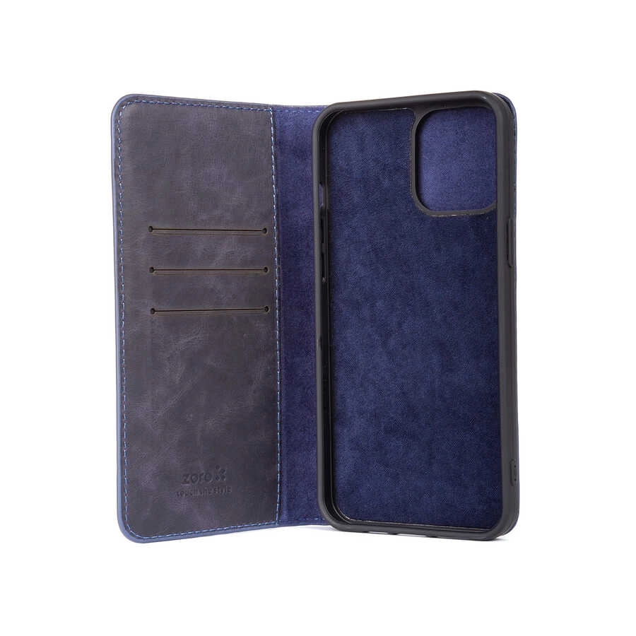 iPhone Uyumlu 13 Pro Max Kılıf Zore Hakiki Deri Multi Cüzdan Kılıf