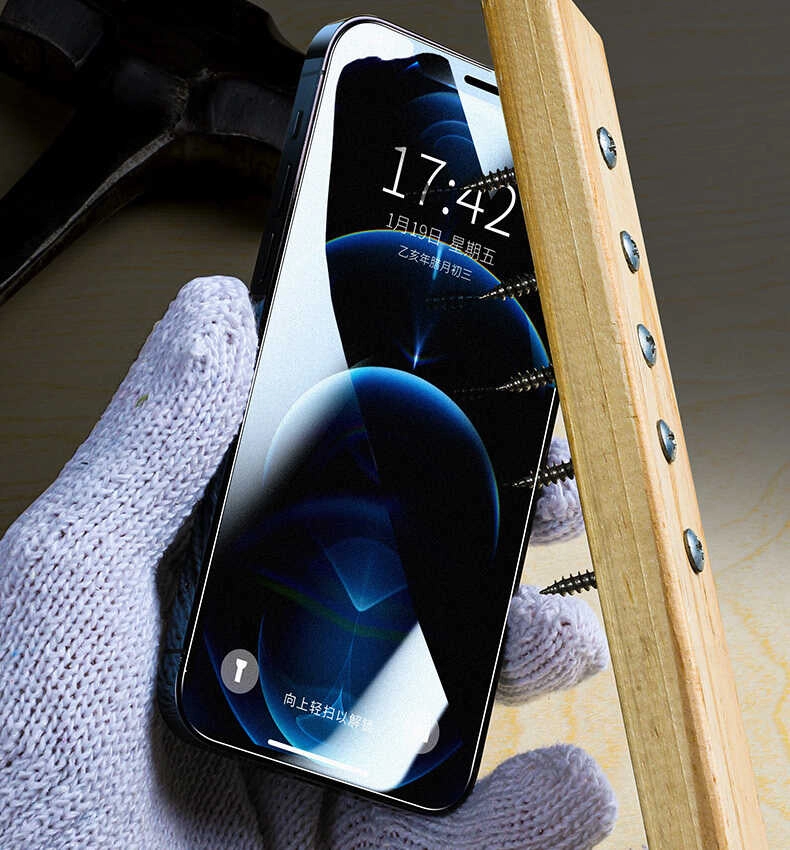 iPhone Uyumlu XR 6.1 Zore Fit Hard Mat Hayalet Cam Ekran Koruyucu