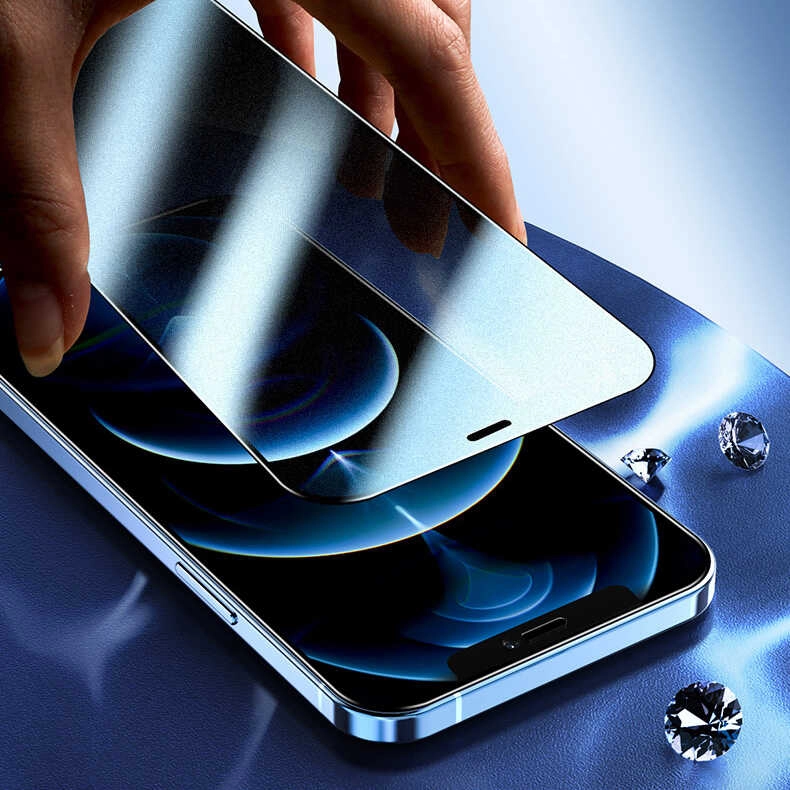 iPhone Uyumlu XR 6.1 Zore Fit Hard Mat Hayalet Cam Ekran Koruyucu