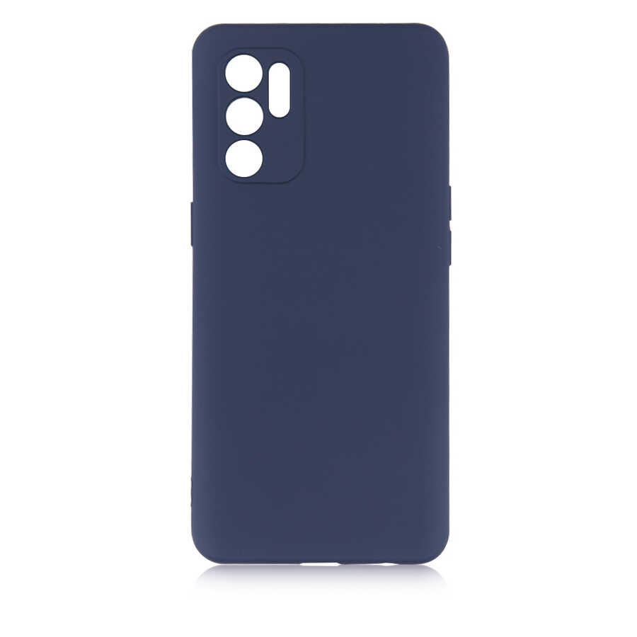 Oppo Reno 6 4G Kılıf Zore Premier Silikon Kapak-Lacivert