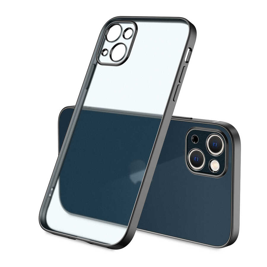 iPhone Uyumlu 13 Mini Kılıf Zore Mat Gbox Kapak-Siyah