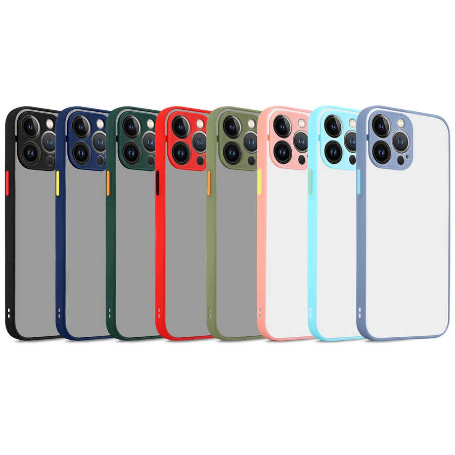 iPhone Uyumlu 13 Pro Kılıf Zore Hux Kapak-Kırmızı