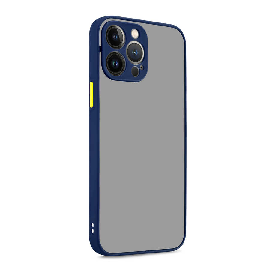 iPhone Uyumlu 13 Pro Max Kılıf Zore Hux Kapak-Lacivert