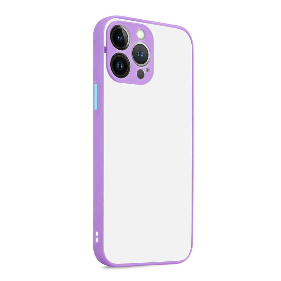 iPhone Uyumlu 13 Pro Max Kılıf Zore Hux Kapak-Lila