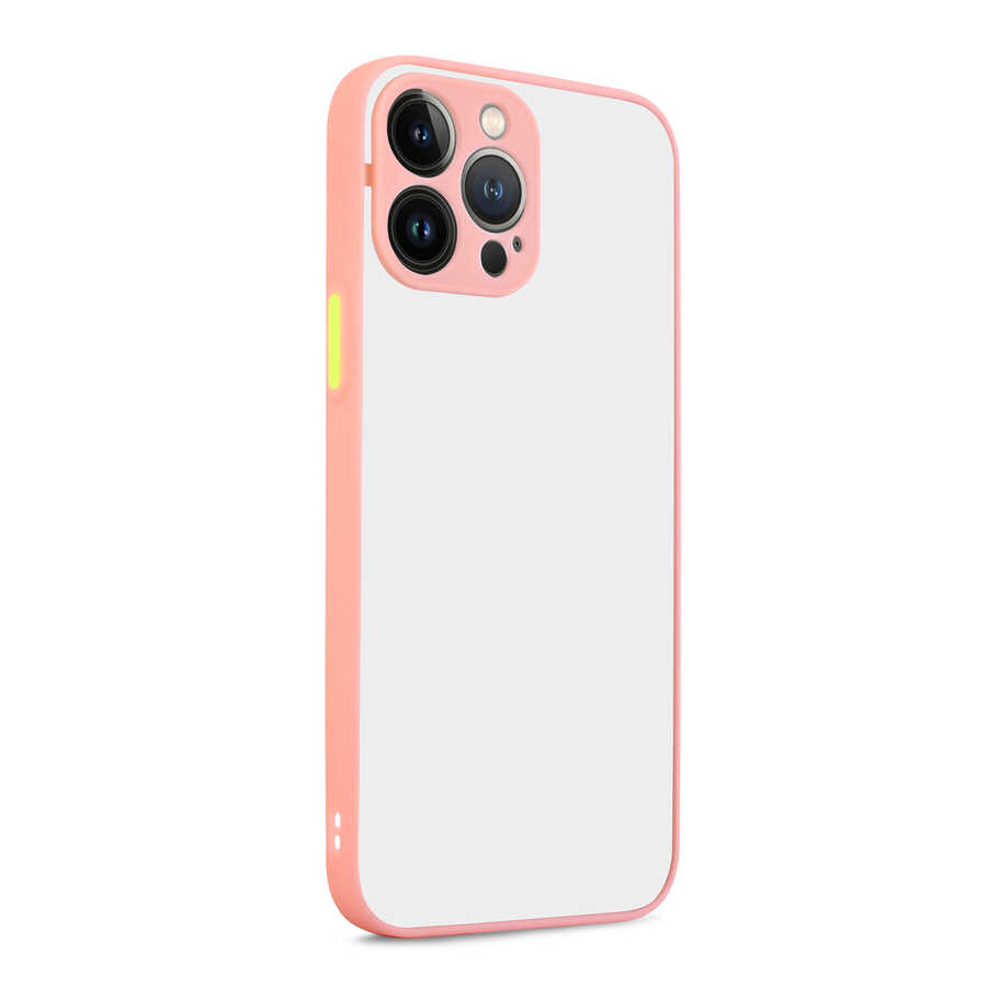 iPhone Uyumlu 13 Pro Max Kılıf Zore Hux Kapak-Pembe
