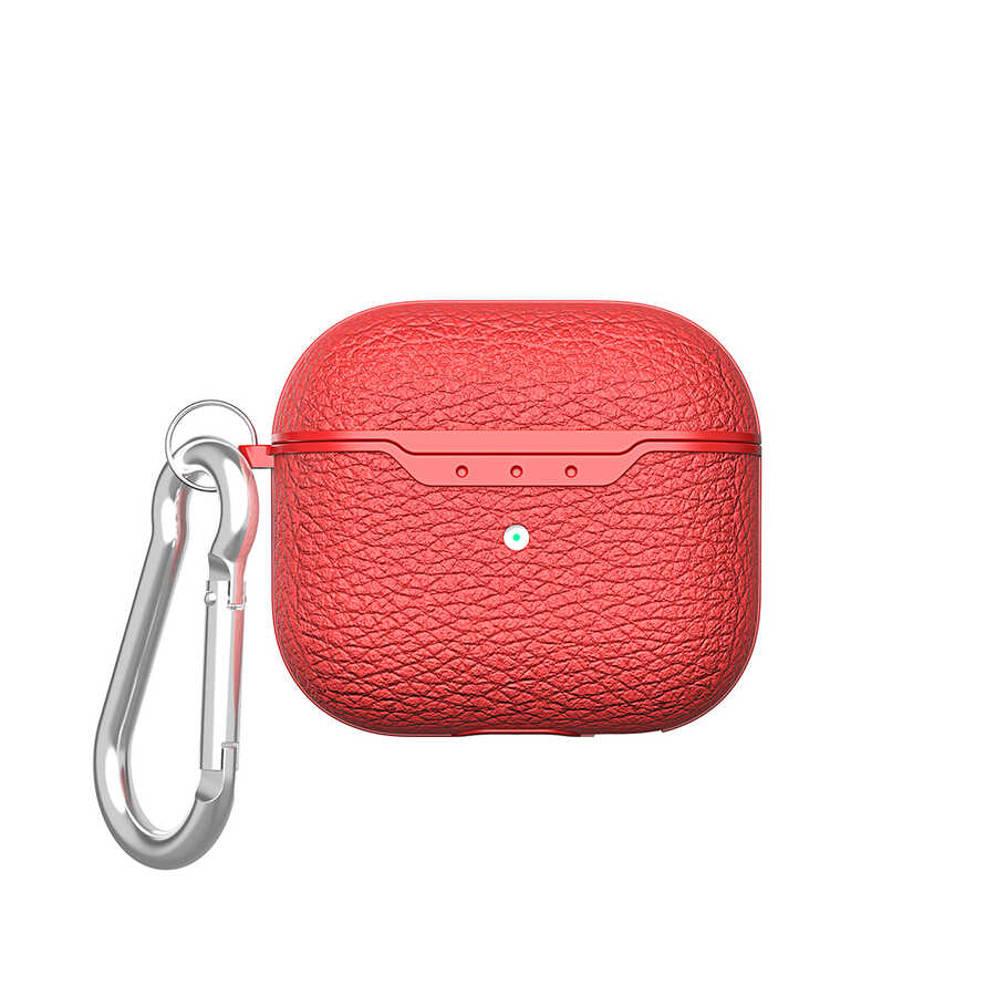 Airpods Uyumlu 3. Nesil Kılıf Zore Airbag 03 Silikon-Kırmızı