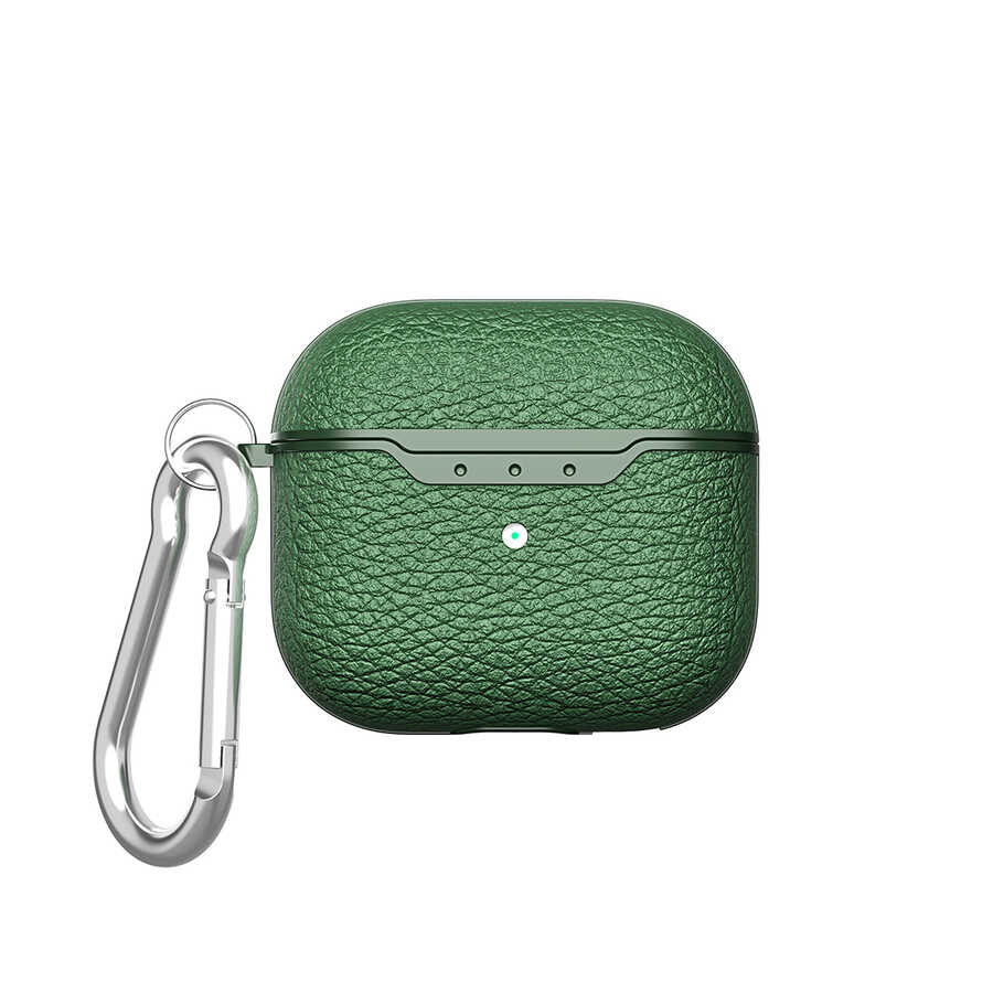 Airpods Uyumlu 3. Nesil Kılıf Zore Airbag 03 Silikon-Koyu yeşil