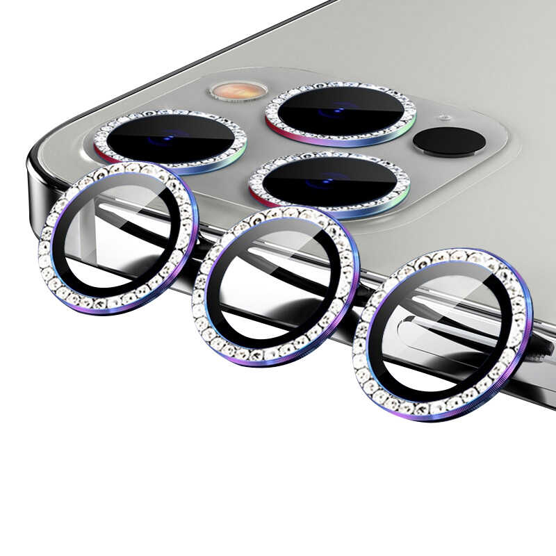 iPhone Uyumlu 12 Pro Max Zore CL-06 Kamera Lens Koruyucu-Colorful