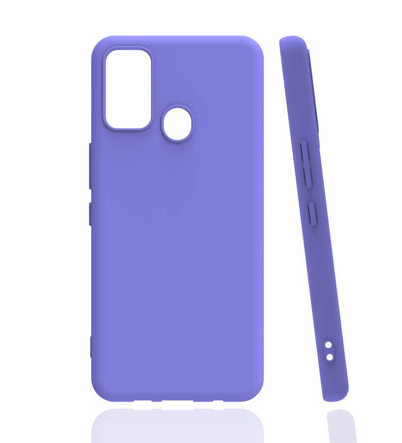 Tecno Spark 7 Kılıf Zore Biye Silikon-Lila