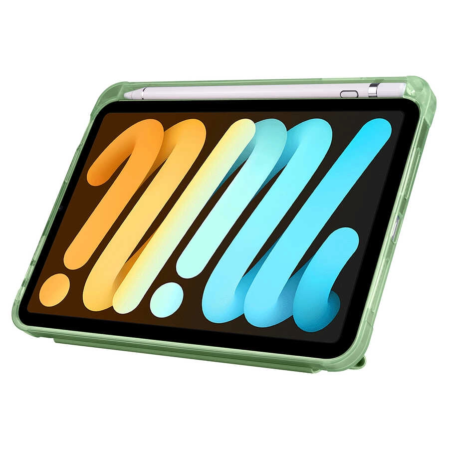 iPad Uyumlu Mini 2021 (6.Nesil) Kılıf Zore Tri Folding Kalem Bölmeli Standlı Kılıf