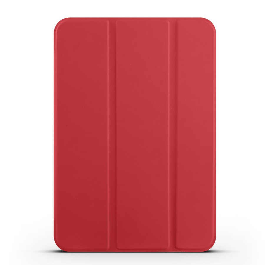 iPad Uyumlu Mini 2021 (6.Nesil) Zore Smart Kapak Standlı 1-1 Kılıf-Kırmızı