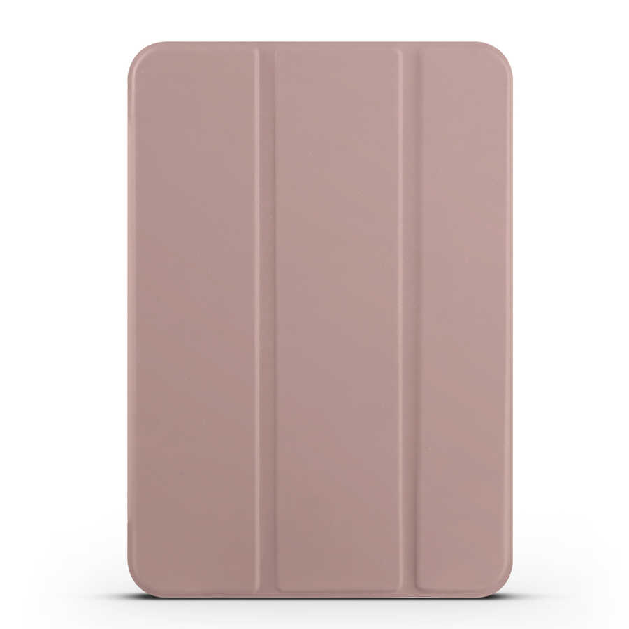 iPad Uyumlu Mini 2021 (6.Nesil) Zore Smart Kapak Standlı 1-1 Kılıf-Rose gold