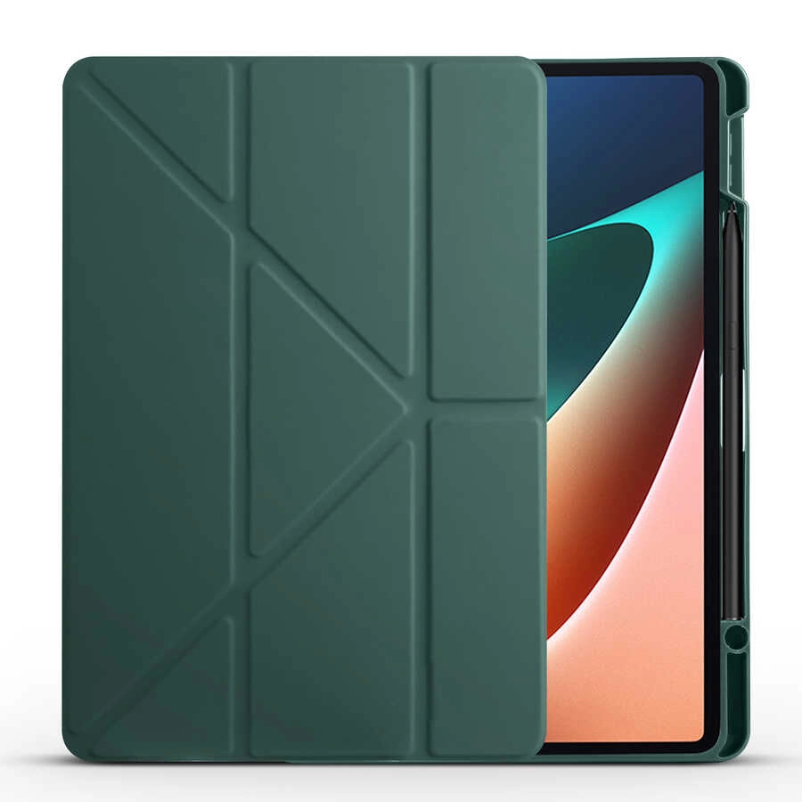 Xiaomi Uyumlu  Mi Pad 5 Kılıf Zore Tri Folding Kalem Bölmeli Standlı Kılıf