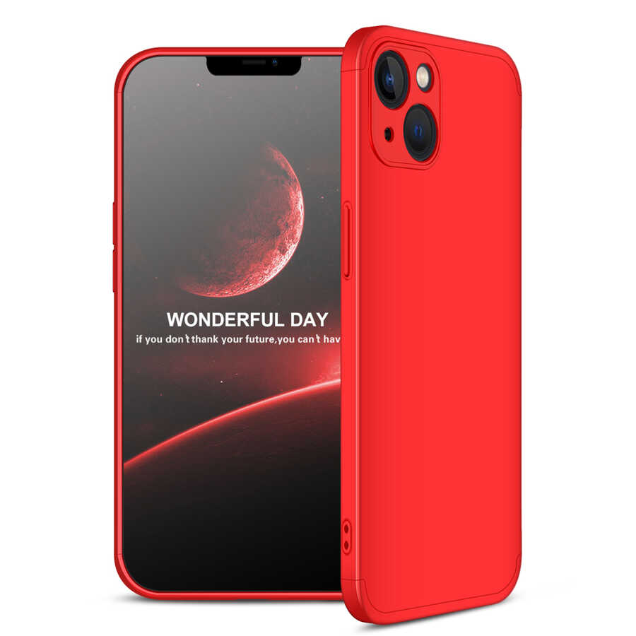iPhone Uyumlu 13 Mini Kılıf Zore Ays Kapak-Kırmızı