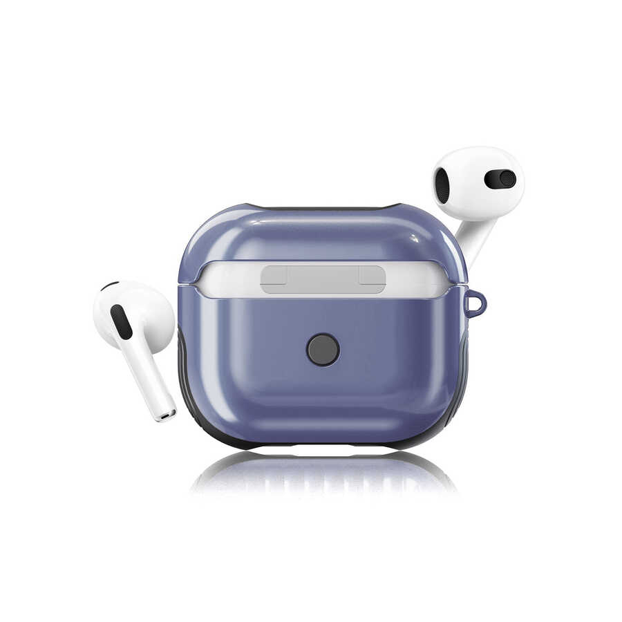 Airpods Uyumlu 3. Nesil Kılıf Zore Shockproof Silikon-Mavi