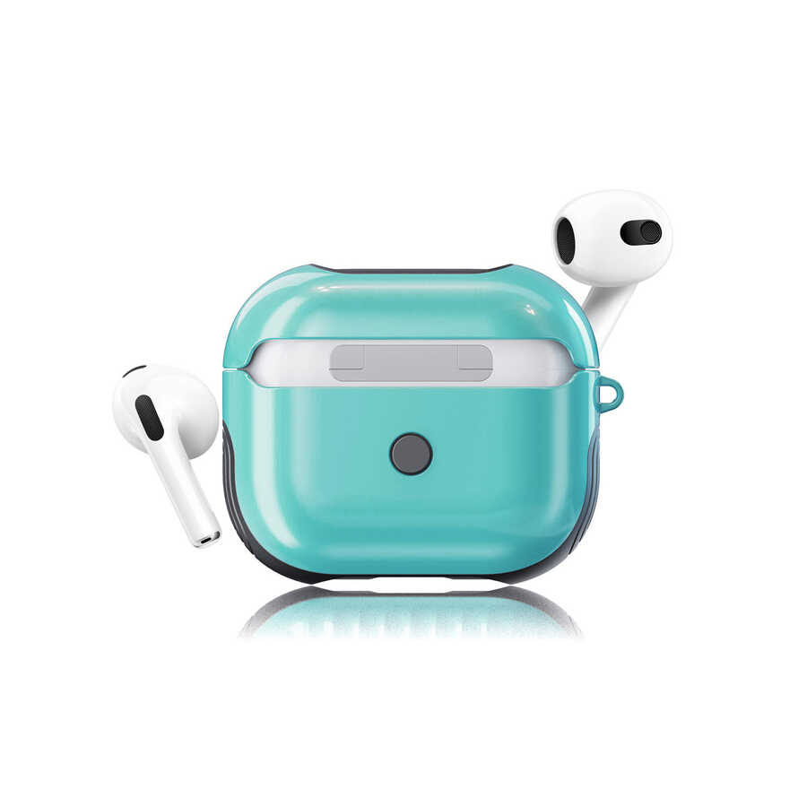 Airpods Uyumlu 3. Nesil Kılıf Zore Shockproof Silikon-Yeşil