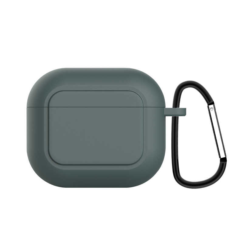 Airpods Uyumlu 3. Nesil Kılıf Zore Airbag 23 Kılıf-Koyu yeşil