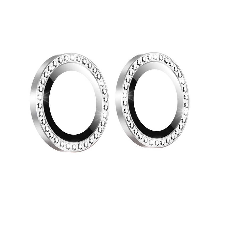iPhone Uyumlu 12 Mini Zore CL-06 Kamera Lens Koruyucu-Gümüş