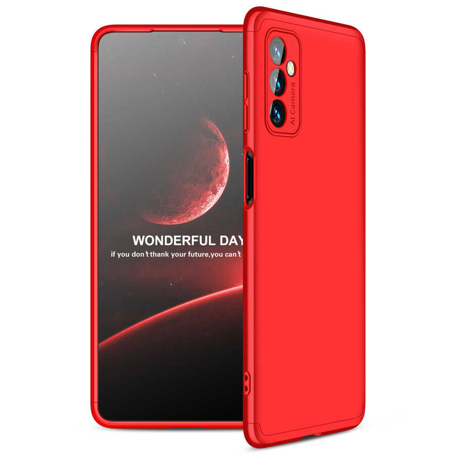 Galaxy Uyumlu M52 Kılıf Zore Ays Kapak-Kırmızı