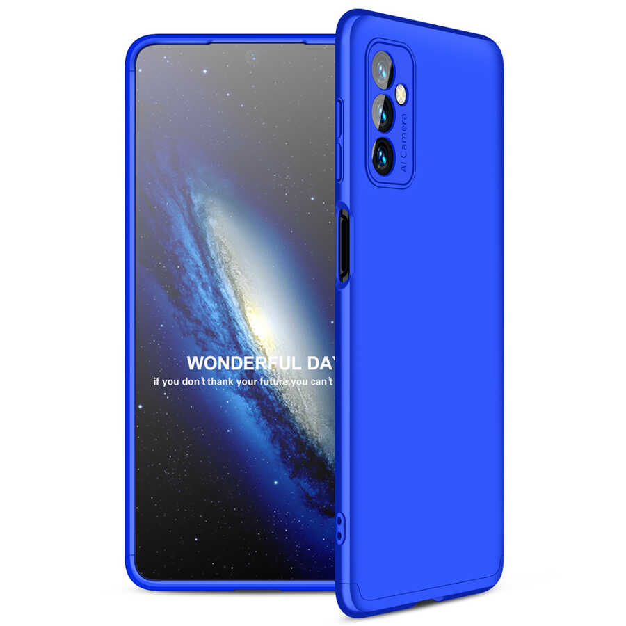 Galaxy Uyumlu M52 Kılıf Zore Ays Kapak-Mavi