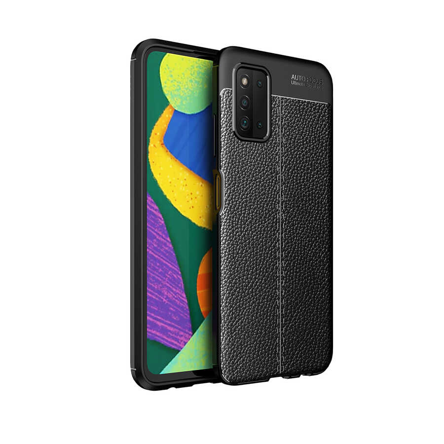 Galaxy Uyumlu A03S Kılıf Zore Niss Silikon Kapak-Siyah