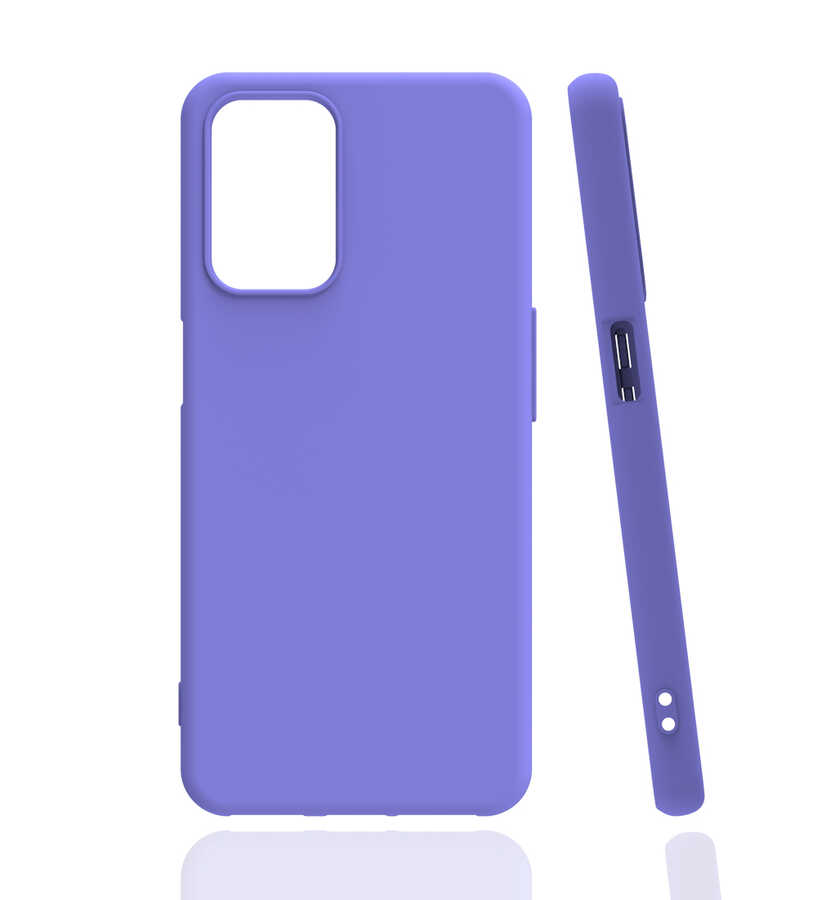 Oppo A55 4G Kılıf Zore Biye Silikon-Lila