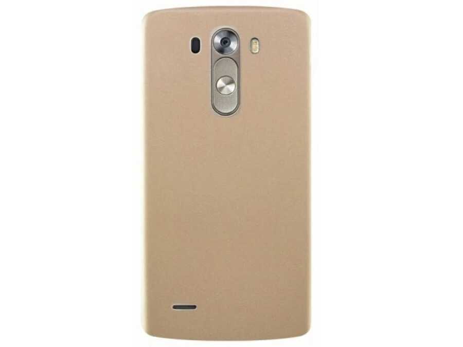 LG G3 Kılıf Zore Premier Silikon Kapak-Gold