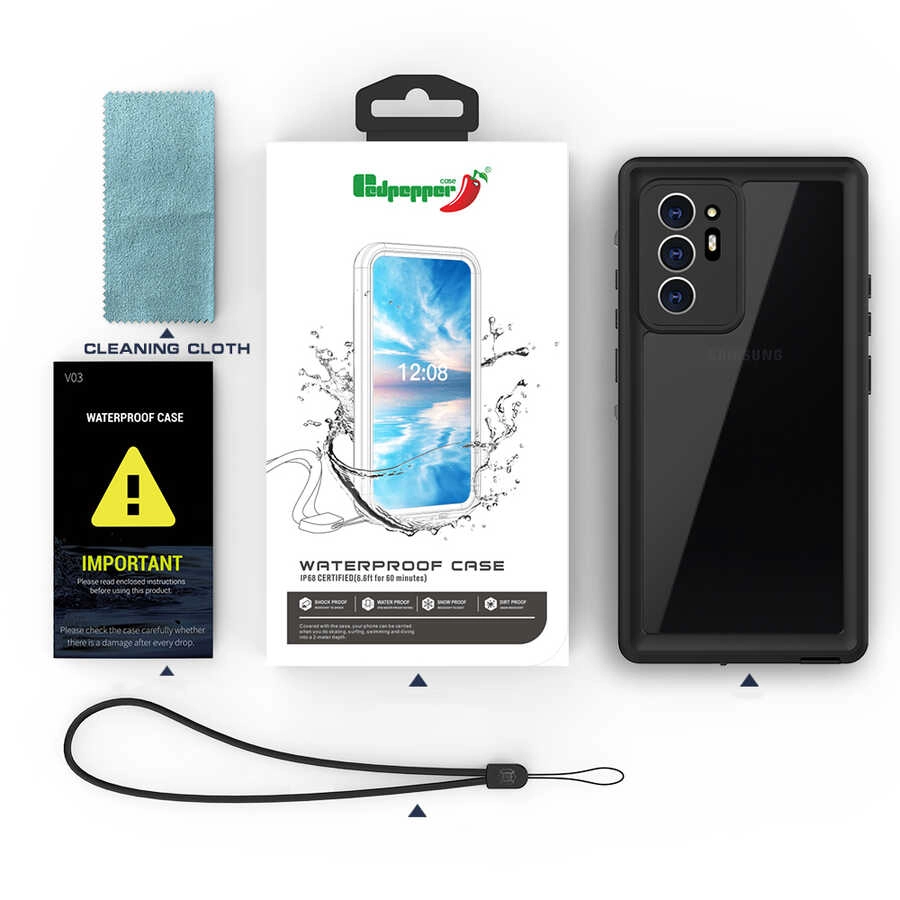 Galaxy Uyumlu Note 20 Ultra Kılıf 1-1 Su Geçirmez Kılıf