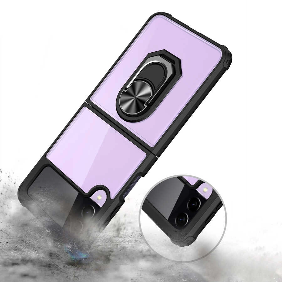 Galaxy Uyumlu Z Flip 3 Kılıf Zore Mola Kapak-Kırmızı