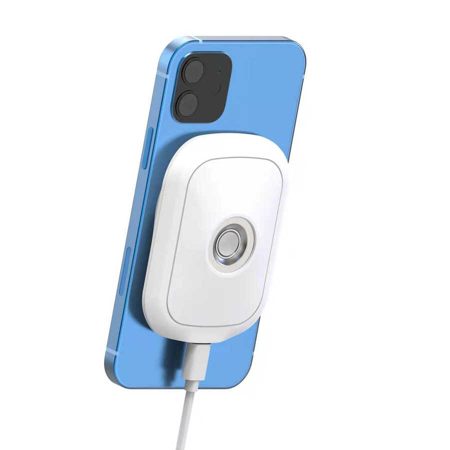 Vokamo WRL-01 Mıknatıslı Kablosuz Şarj Araç Telefon Tutucu-Beyaz