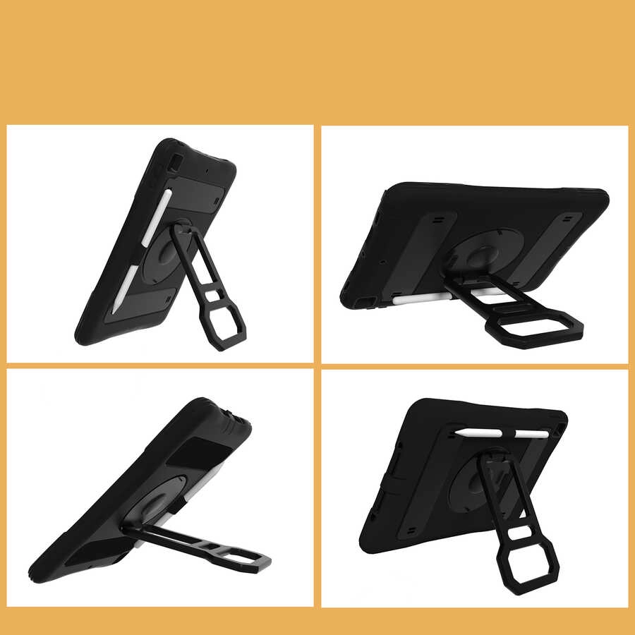 iPad Uyumlu 10.2 2021 (9.Nesil) Zore Yeni Nesil Kalem Bölmeli Defender Tablet Silikon