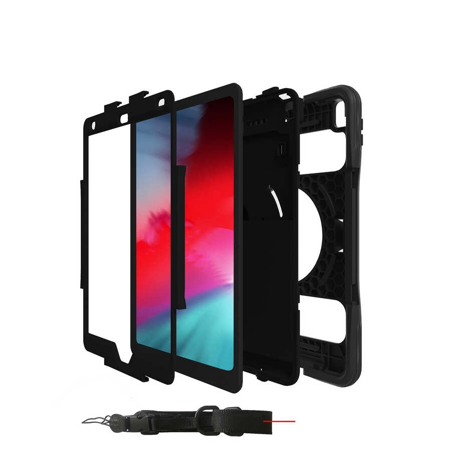iPad Uyumlu 10.2 (8.Nesil) Zore Yeni Nesil Kalem Bölmeli Defender Tablet Silikon