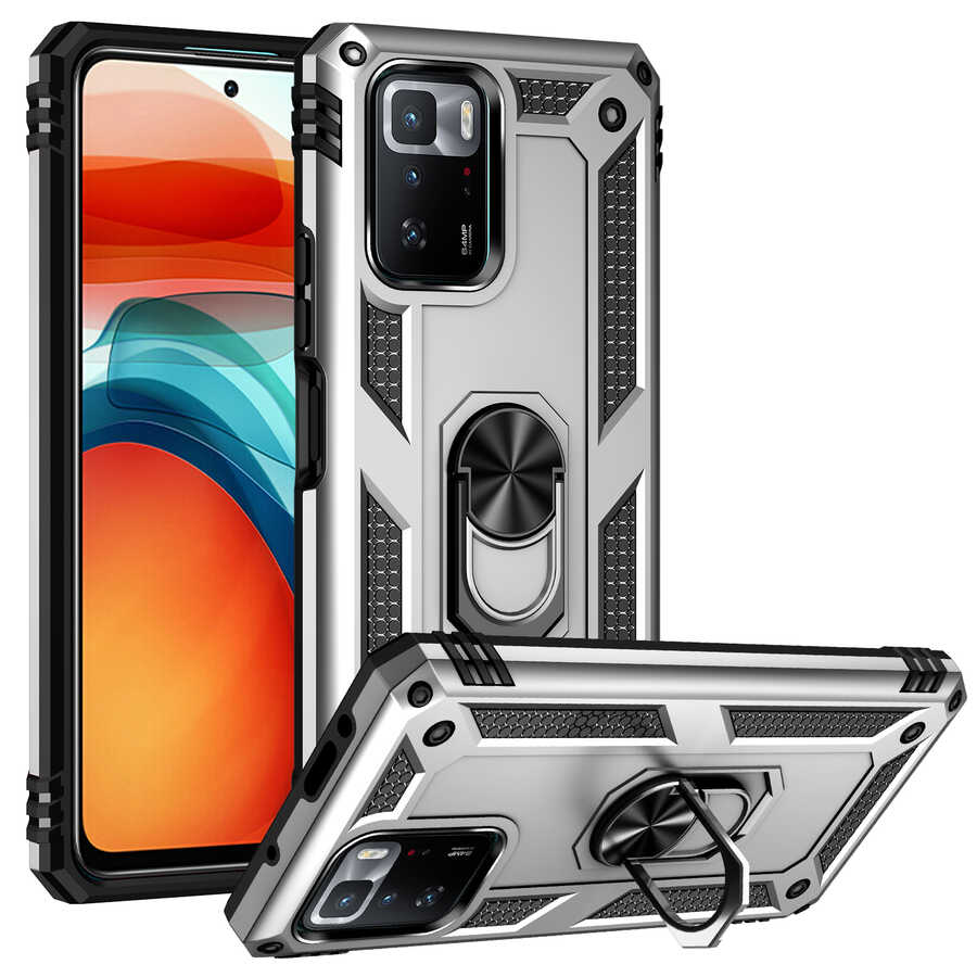 Xiaomi Uyumlu  Poco X3 GT Kılıf Zore Vega Kapak-Gri