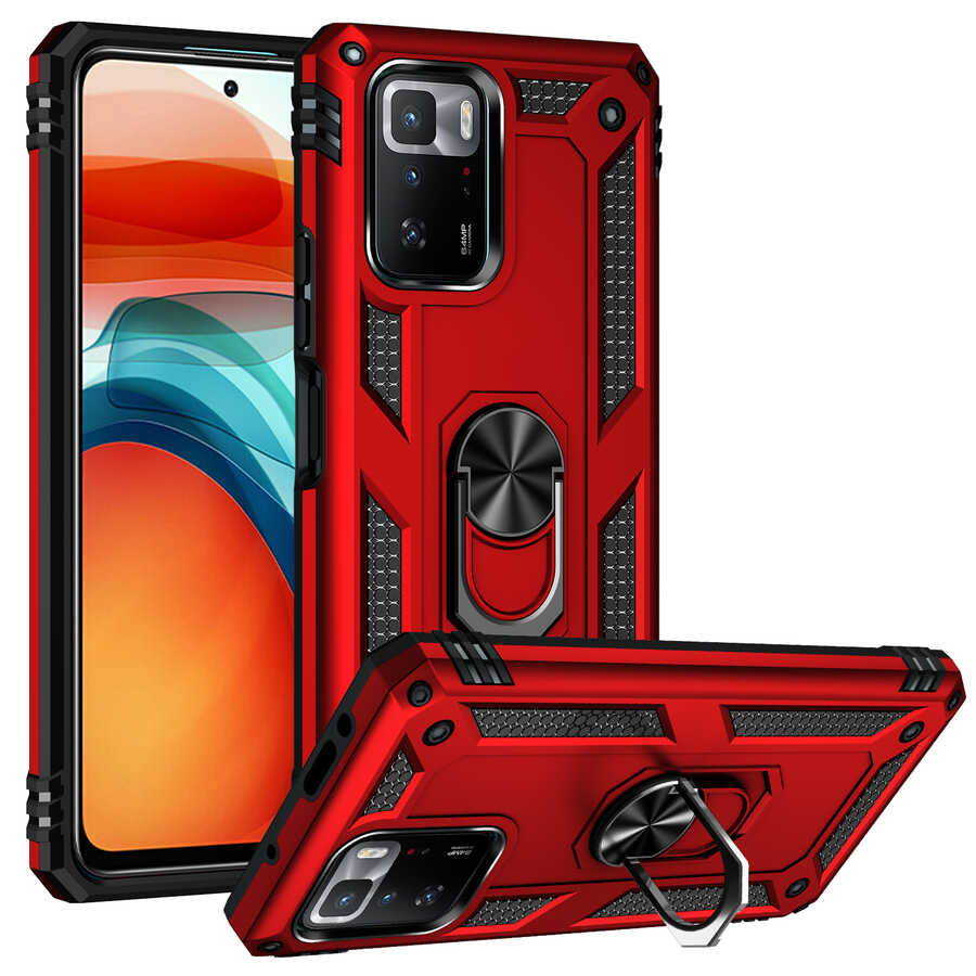 Xiaomi Uyumlu  Poco X3 GT Kılıf Zore Vega Kapak-Kırmızı