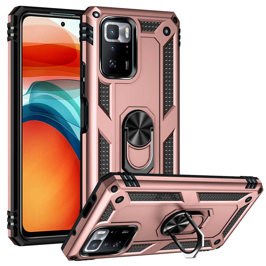 Xiaomi Uyumlu  Poco X3 GT Kılıf Zore Vega Kapak-Rose gold