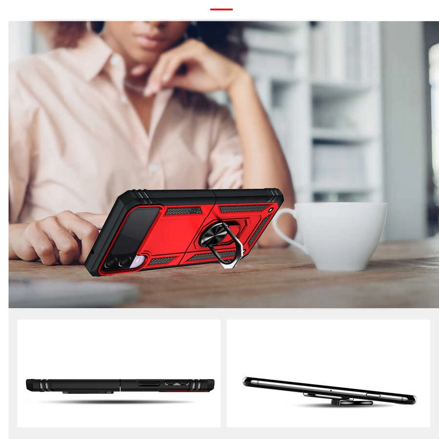 Galaxy Uyumlu Z Flip 3 Kılıf Zore Vega Kapak