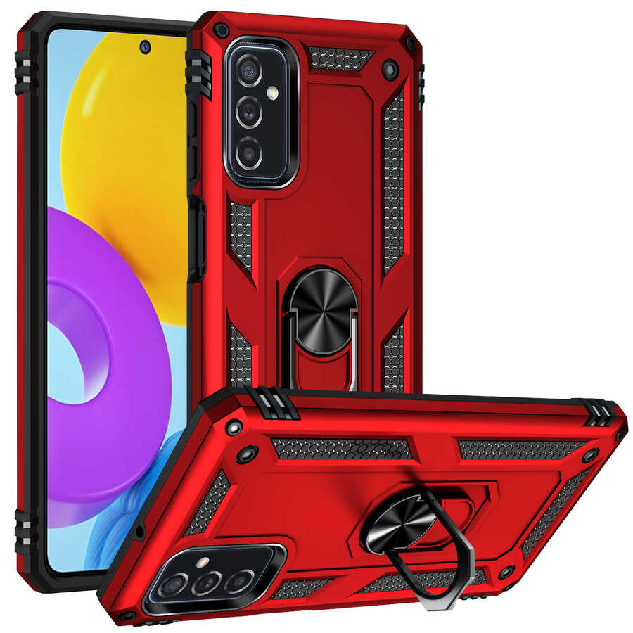 Galaxy Uyumlu M52 Kılıf Zore Vega Kapak-Kırmızı