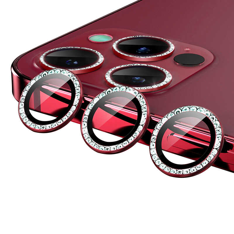 iPhone Uyumlu 11 Pro Zore CL-06 Kamera Lens Koruyucu-Kırmızı
