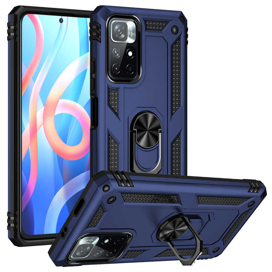 Xiaomi Uyumlu  Redmi Note 11T 5G Kılıf Zore Vega Kapak-Mavi