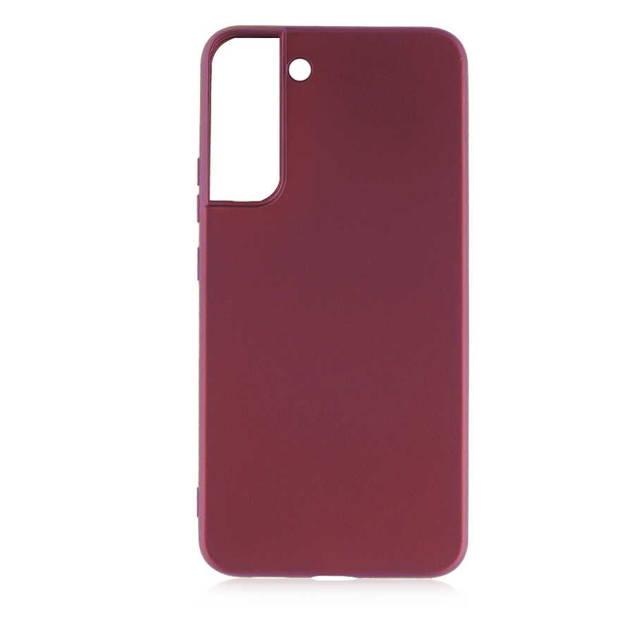 Galaxy Uyumlu S22 Plus Kılıf Zore Premier Silikon Kapak-Mürdüm