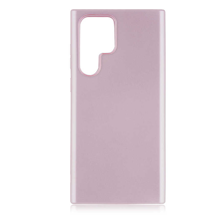 Galaxy Uyumlu S22 Ultra Kılıf Zore Premier Silikon Kapak-Rose gold